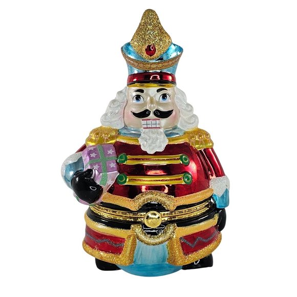 2004 Christopher Radko Jolly Nutcracker Hinged Keepsake Box - Picture 1 of 9